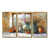 Toile avec cadre flottant or