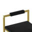Modern Velvet Counter Height Bar Stools with Low Backrest Set of 2 Upholstered Dining Stools for Kitchen Island (Gold & Black)-1248484995-1248484993