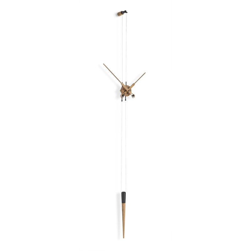 Pendulo Pendulum Wall Clock, Oak/Graphite
