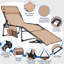 Chaise longue de plage portative pliante pour l'extérieur avec trou pour le visage et 5 positions réglables-109746283