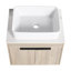 Meuble-lavabo moderne 24 po avec lavabo en céramique et fixation murale