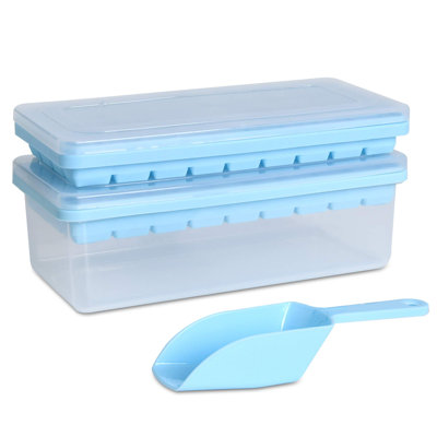 Food-Grade Silicone Ice Cube Tray With Lid And Storage Bin For Freezer, Easy-Release 2X36 Small Nugget Ice Trays 1 Ice Bucket & Scoop, Flexible Ice Cu -  Mint Pantry®, 562A8C41119D478CB69116765929F77A