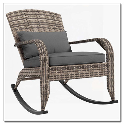 Outdoor Wicker Rattan Rocking Chair