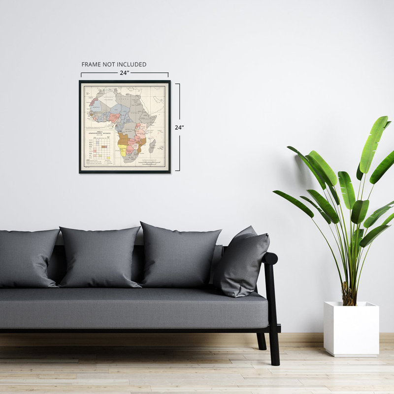 1960 1960, affiche de la carte de l'Afrique, l 24 po x H 24 po