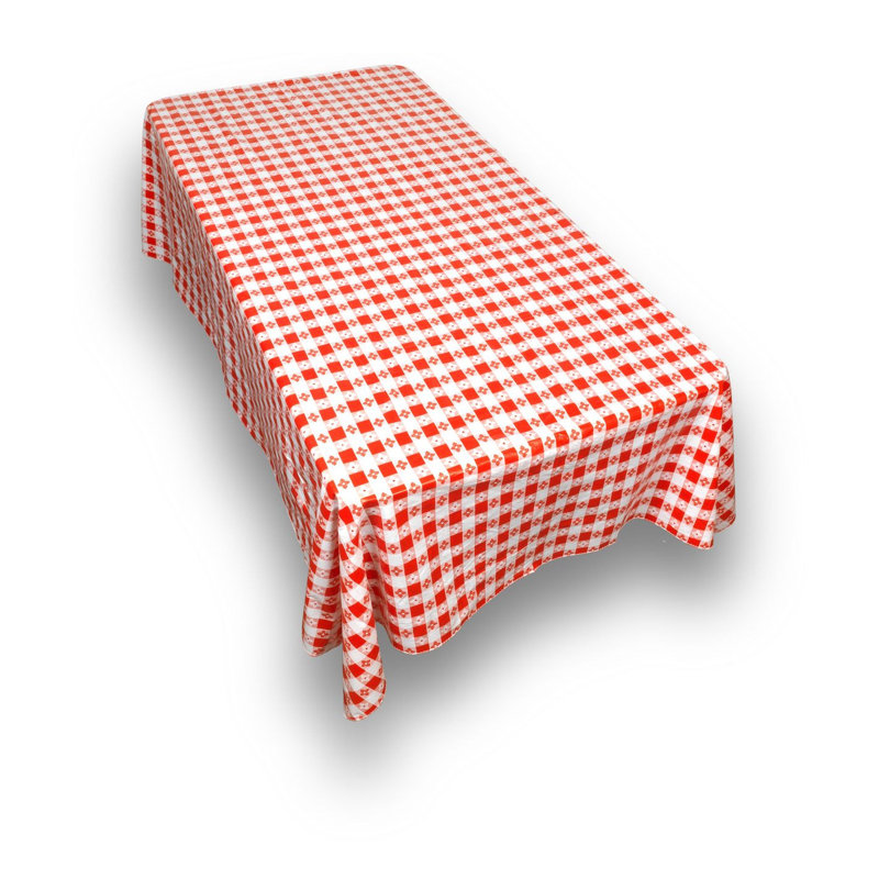 Umberto Geometric Tablecloth, Red, 70" x 52"