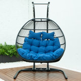 Folding Double Swing Chair W/cushion