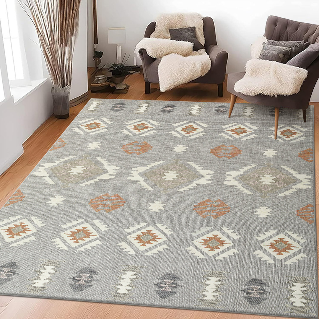 Oriental Machine Tufted Shag Area Rug