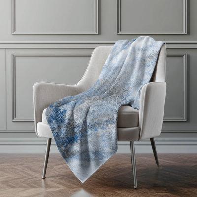 Addison Machine Washable Sherpa Watercolors Throw Blanket