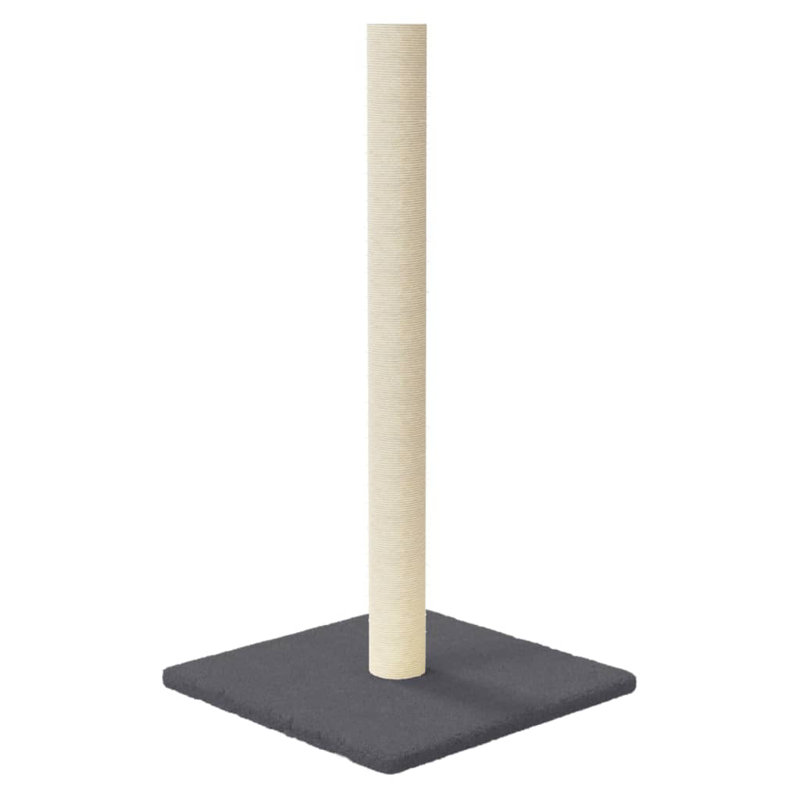 Grattoir pour chat en bois d'ingénierie, peluche, sisal, Gris foncé