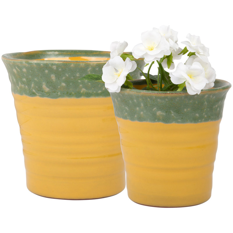 6"H Yellow Planter