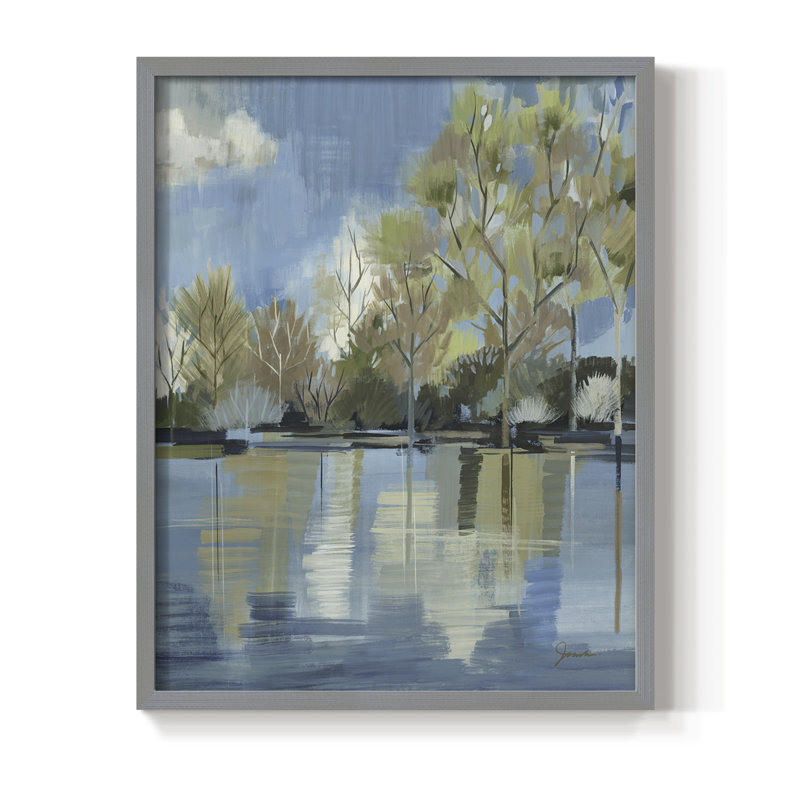 «Enchanted Forest I», reproduction encadrée - bois massif, Gris, H 21 po x l 17 po