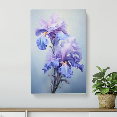 Iris Flower Realism - Wrapped Canvas