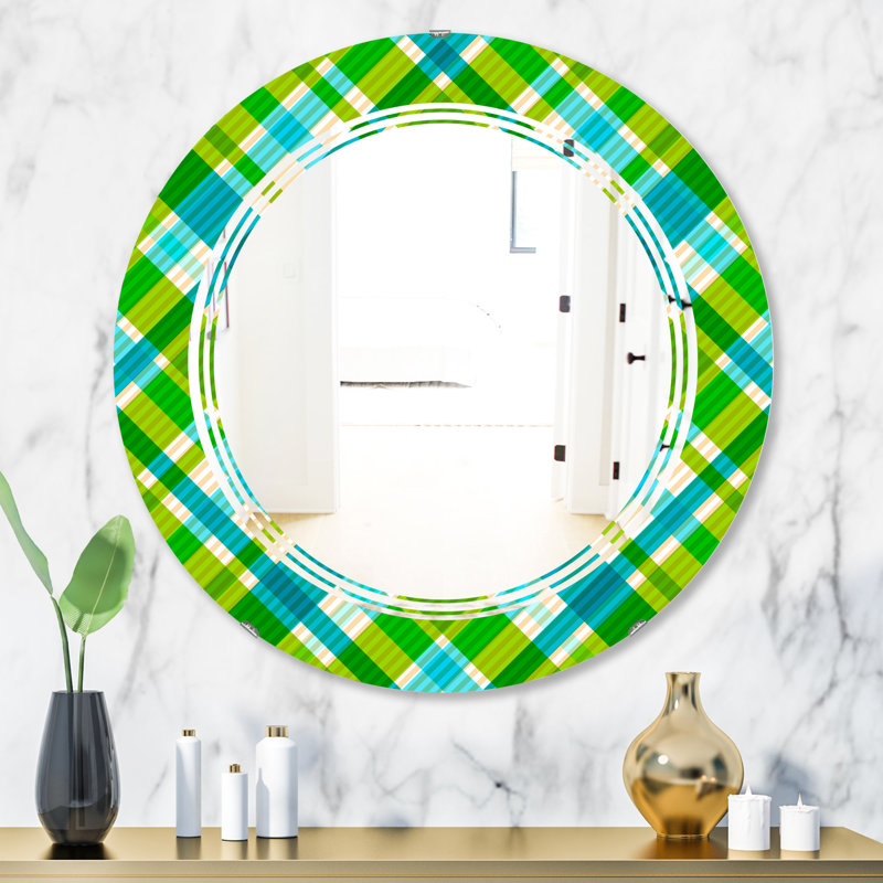 Miroir mural Tartan Texture II, H 31,5 po x l po