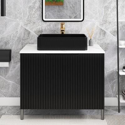 Boika Single Bathroom Vanity with Ceramic Top