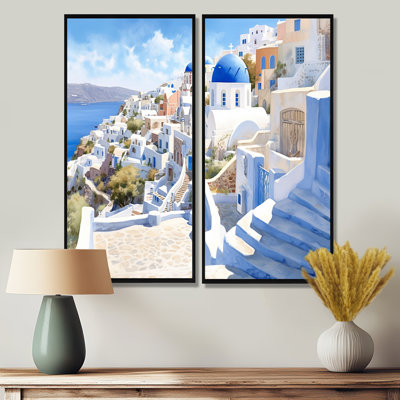 Greek Santorini Odyssey II - Large Greece Wall Decor