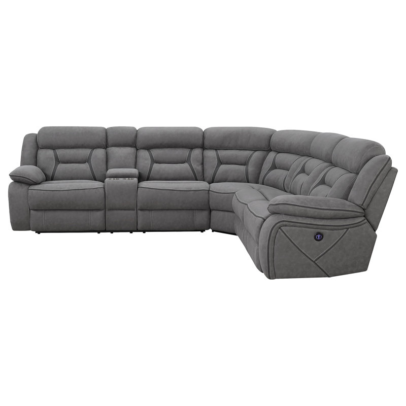 Canapé modulaire électrique 4 pièces Higgins, Gris