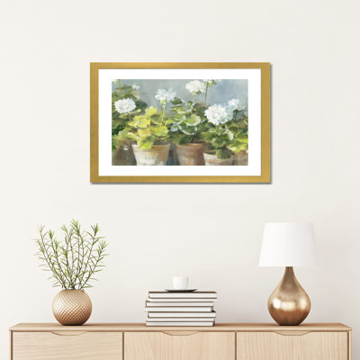 " White Geraniums " by Danhui Nai