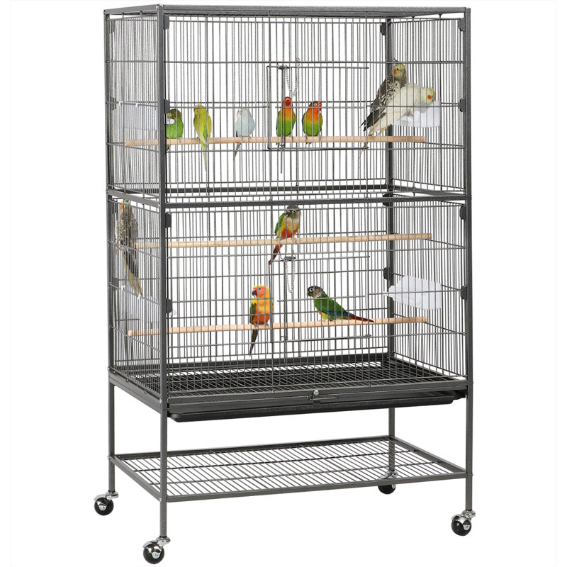 132cm Flat Top Floor Bird Cage with Wheels