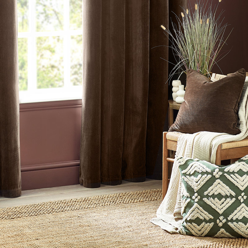 Square Throw Cushion, Dark Brown
