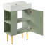 Meuble-lavabo 21,6 po avec lavabo simple en céramique, rangement à gauche-248982338