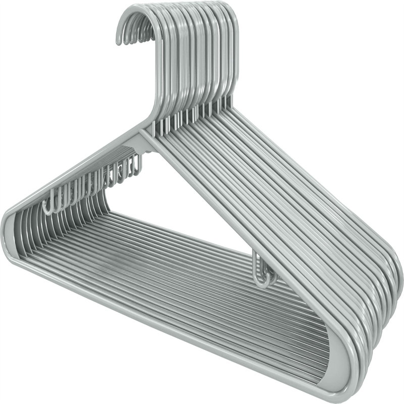 Cintre standard en plastique antidérapant pour costume / manteau, Rouge, 200