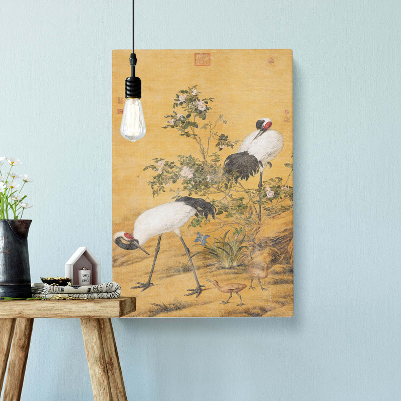 Cranes by Lang Shining - Wrapped Canvas, 76cm H x 50cm W x 3cm D