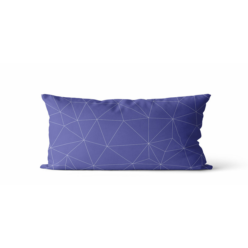 Housse et insert de coussin rectangulaire, Mauve / Blanc