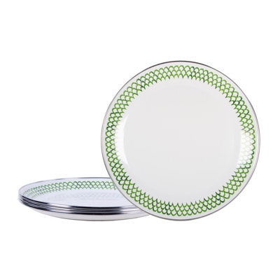 Green Scallop 10.25'' Handmade Dinner Plate
