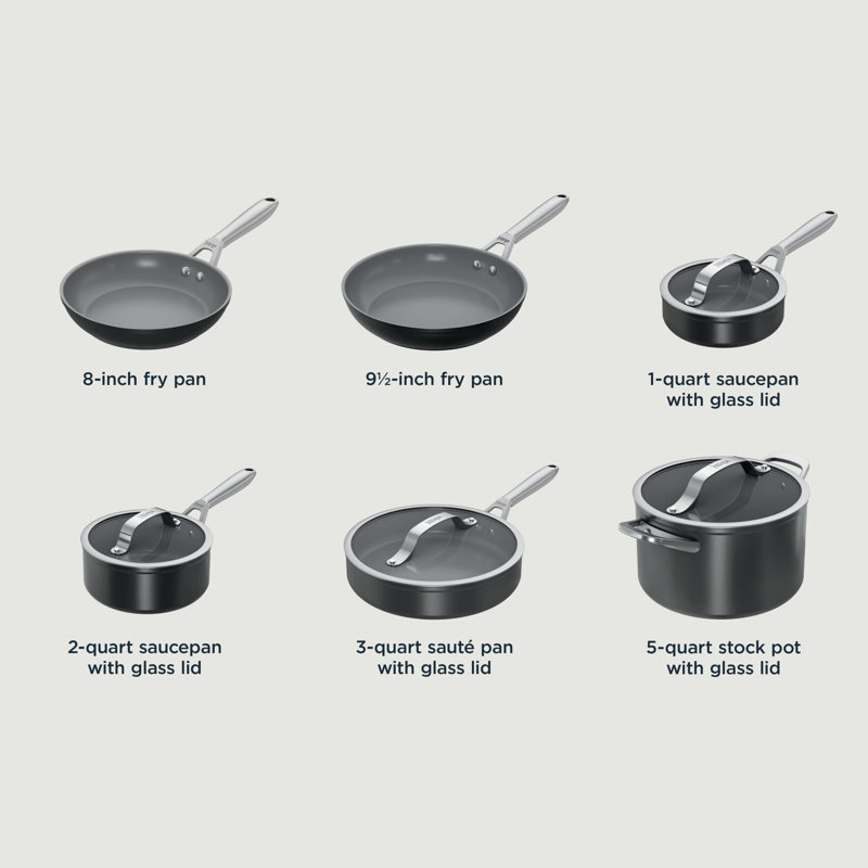 Ninja Neverstick Ceramic Pro 10-piece Cookware Set, Black