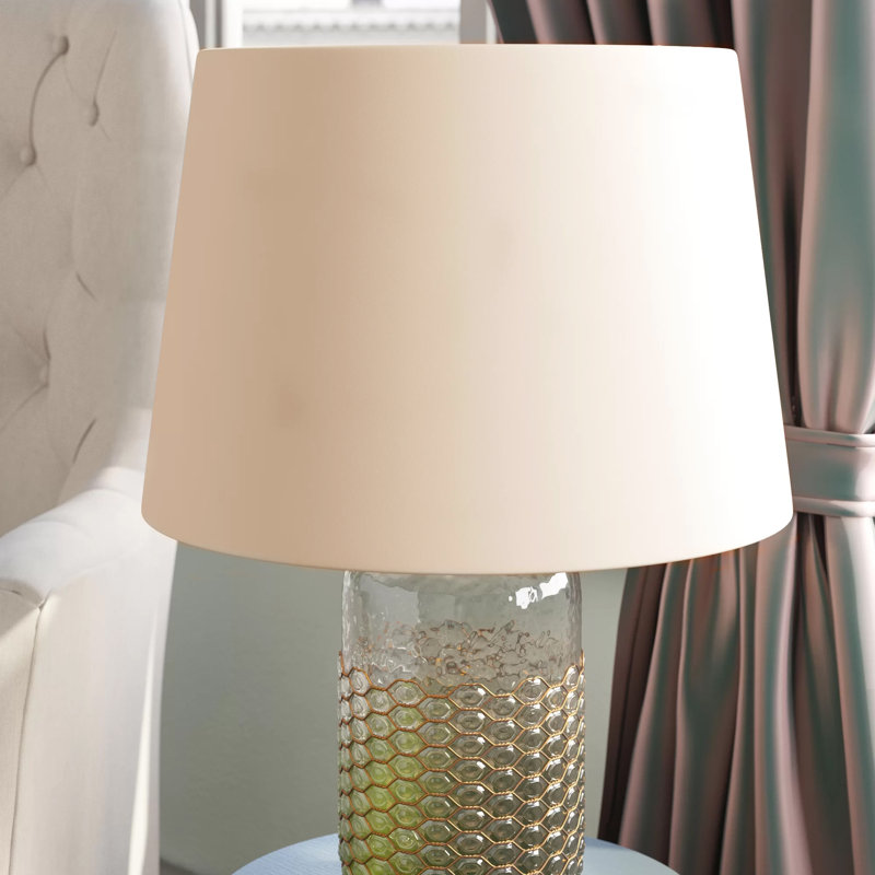 17.2cm H Cotton Blend Empire Lamp Shade ( Screw On ), Taupe