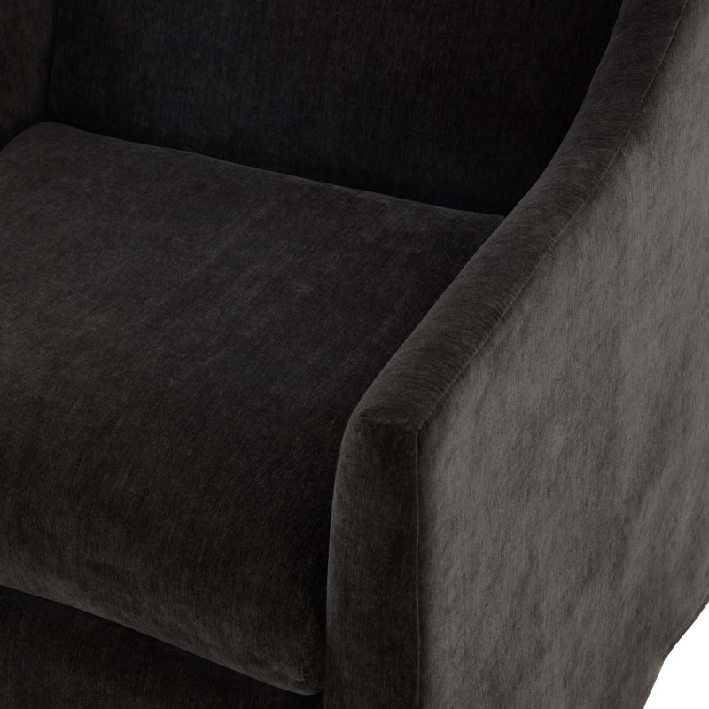 Fauteuil pivotant à jupe avec rotation à 360° et confort moelleux, Vison