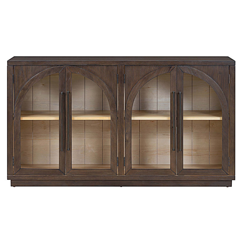 Sideboard,Buffet table,Dining cabinet,Office credenza with arched doors, Espresso
