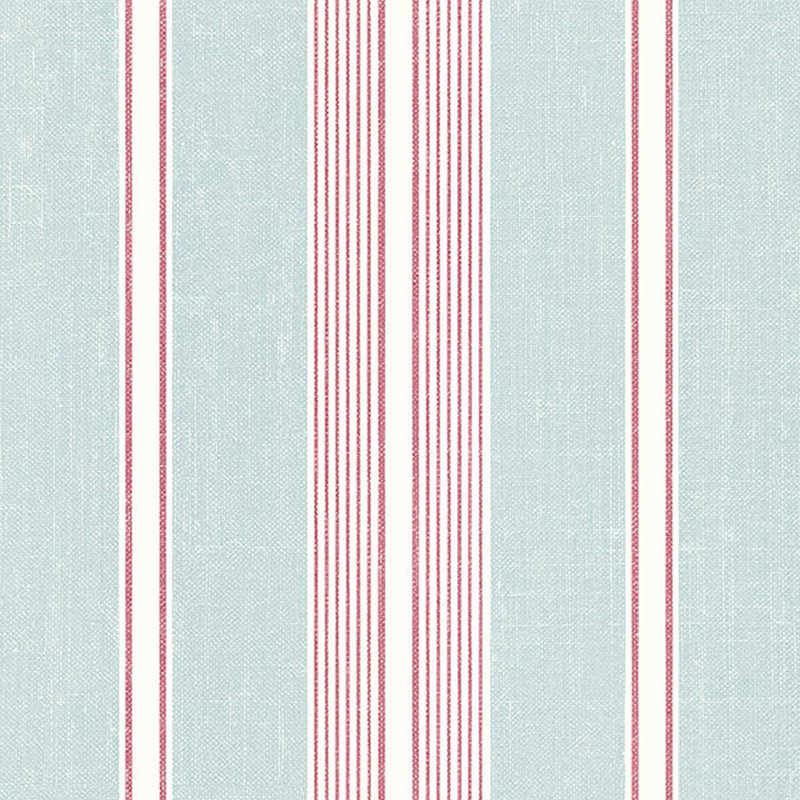 Horgan Peel & Stick Striped Roll, Light Green/Red