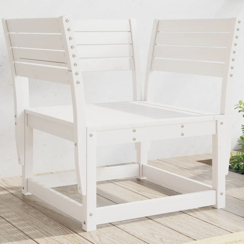 Garden Chair Solid Wood Pine, White