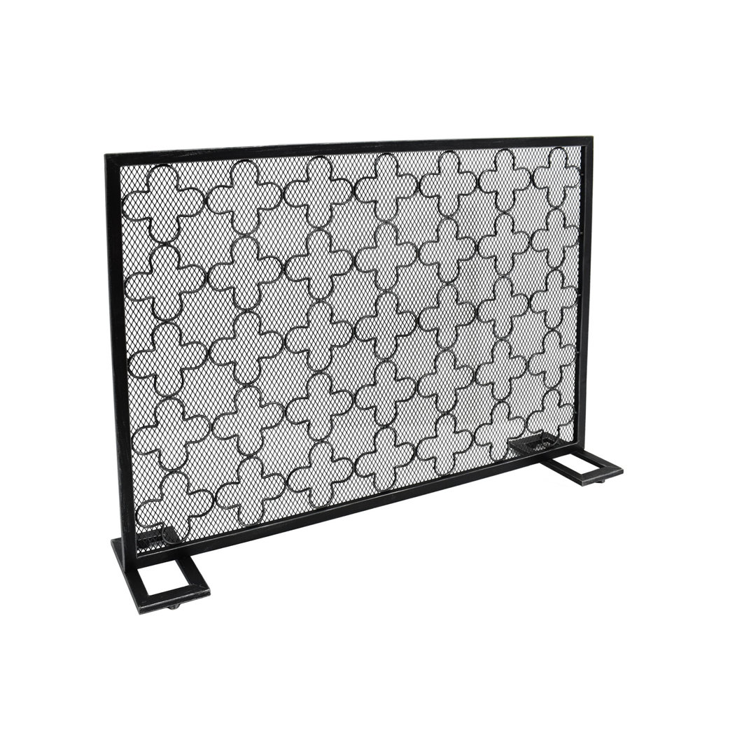 Harriotte Iron Fireplace Screen Charlton Home® 