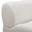 Chaise sans accoudoirs en tissu recyclé crème Chue-119402021