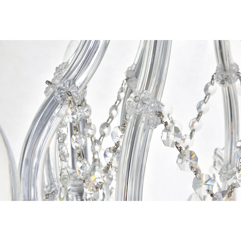 Lustre à niveaux 84 lumières style bougie Stockard, Chrome chrome, Coupe royale