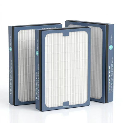 Classic 200/300 Series Dual Protection Filter Replacement Compatible With Blueair 200/300 Series, True Hepa With Activated Carbon, 3 Pack