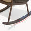 Chaise berçante confortable en rotin