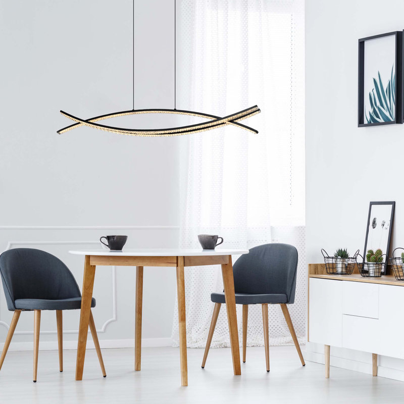 Luminaire suspendu linéaire intégré à 3 lumières DEL