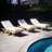 Teak Folding Single Lounger with Custom Sunbrella Cushions