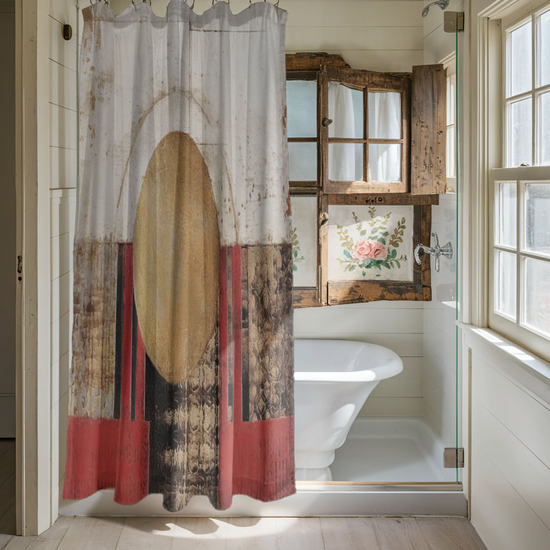 Persil Abstract Shower Curtain, 74"H x 71"W