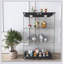 Vitrine moderne en verre avec lumières DEL, assemblage rapide, tablettes en verre trempé, convient aux salons et aux chambres à coucher