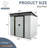 Spacious 6Ft X 5Ft Outdoor Shed With Transparent Plate & Material - Ideal For Lawn, Garden Equipment 6 Metal Storage Lockable Doors - For Long-Lasting Backyard, Use-122098283