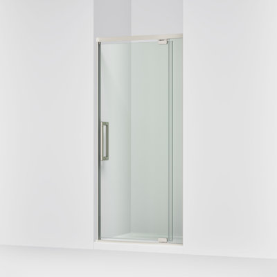 Statement76" H Pivot Shower Door With 5/16"-Thick Glass