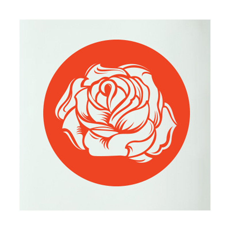 Plants & Flowers Wall Decal, Orange