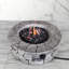 Foyer d'extérieur 40000 - temps de combustion de 8 heures, béton renforcé de fibres, surface de combustion en acier inoxydable, propane et gaz naturel, brûlure grise, brûleur intérieur, couleur