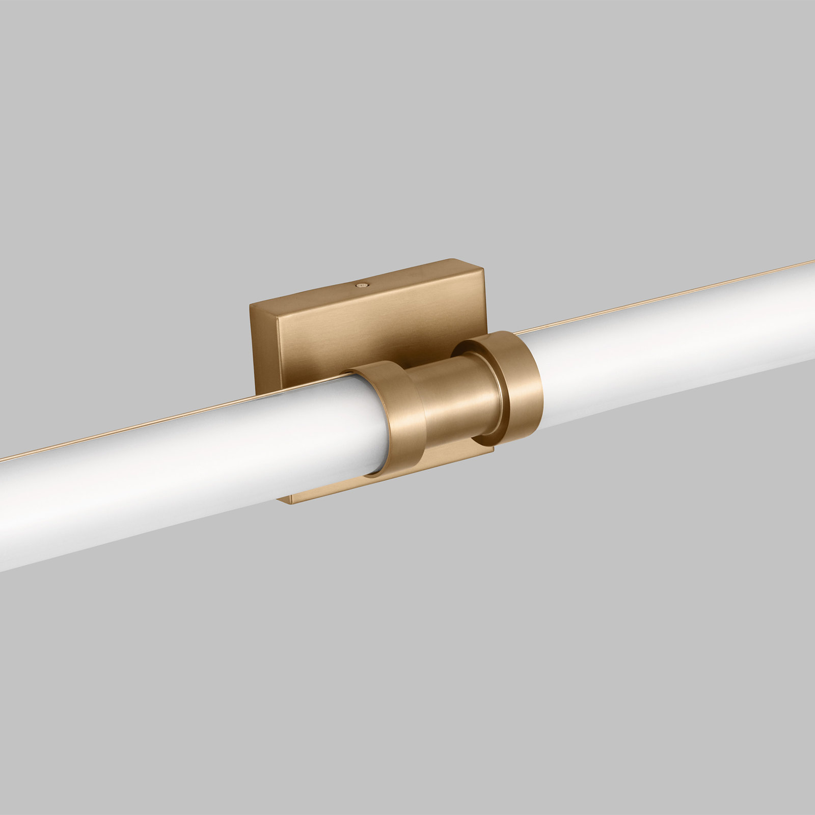Kelan Single Frosted Dimmable LED Vanity Light, Satin Brass, 20W, 37.75"H x 4.75"W x 4.5"D