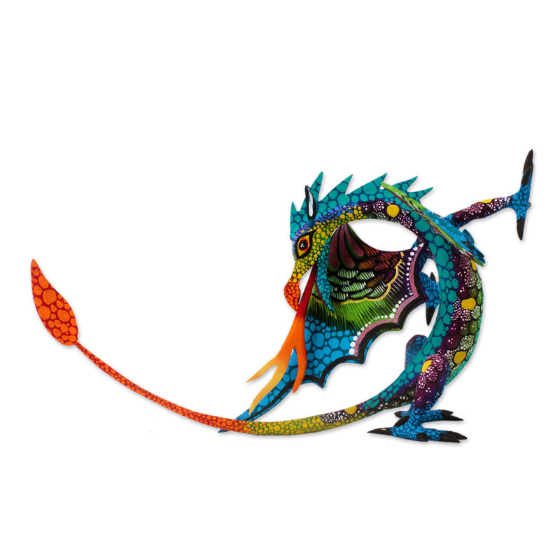 Figurine en bois à quote-alebrije dragon Mcmullan
