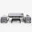 9 - Piece Outdoor Modular Sectional Set with Coffee Table-1704114771